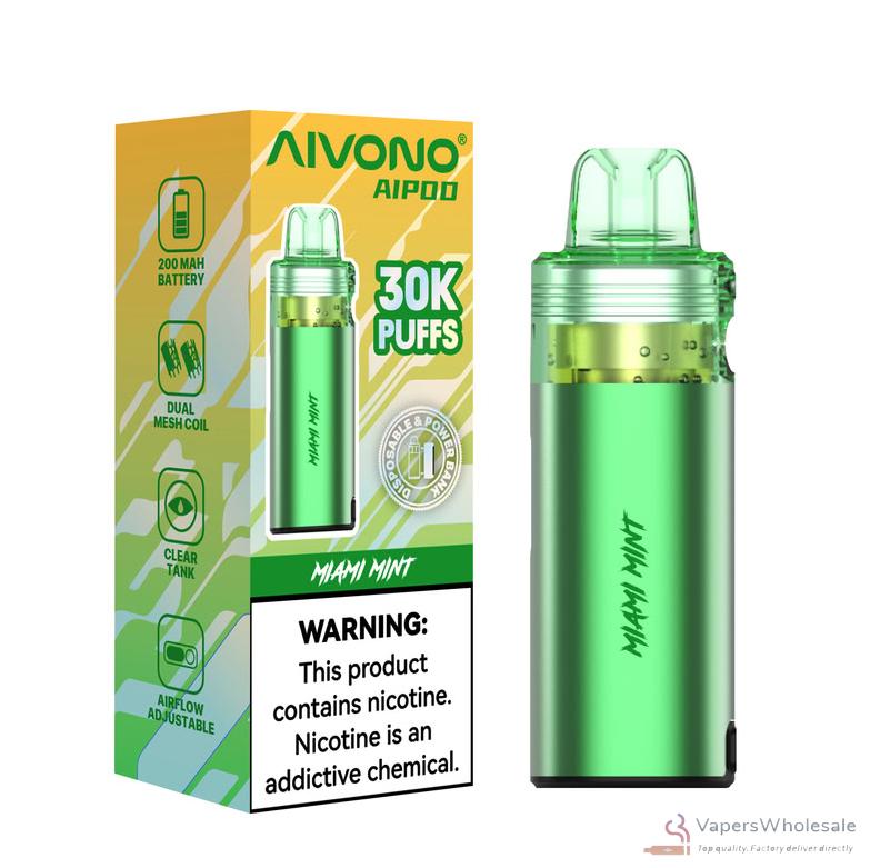 Aivono AIM AIPOD 30000 Puffs Disposable Vape | Rechargeable & Adjustable Airflow - Image 3