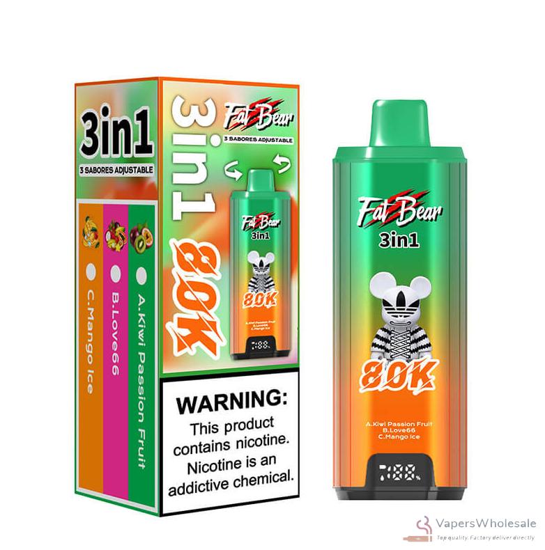 Aivono AIM FATBEAR 80K Disposable Vape | 80,000 Puffs, Rechargeable Type-C - Obraz 4