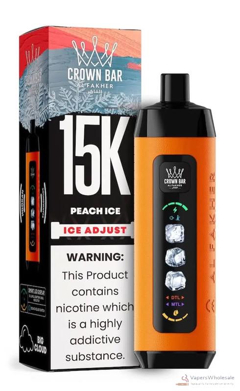 Alfakher ICE ADJUST 15000 Vape za enkratno uporabo - dvojni način, velik zaslon, 15000 puffov