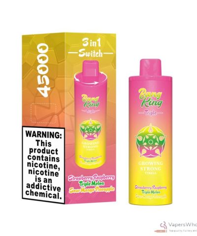 Vue alternative de Bang King 45000 Puffs Triple Flavors Disposable Vape | Rechargeable & 0-5% Nicotine
