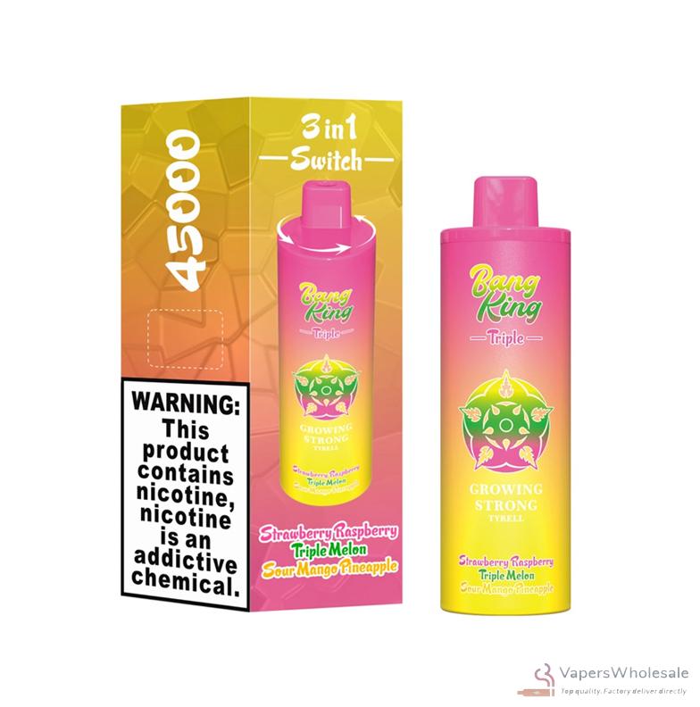 Bang King 45000 Puffs Triple Flavors Disposable Vape | Rechargeable & 0-5% Nicotine – Image 2