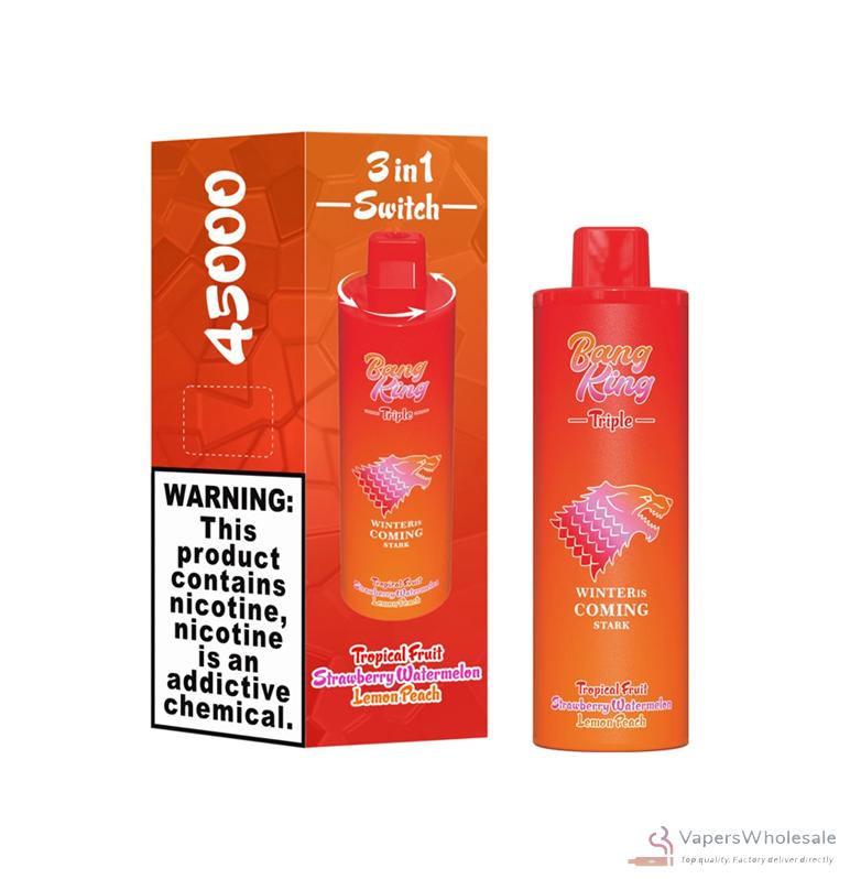 Bang King 45000 Puffs Triple Flavors Disposable Vape | Rechargeable & 0-5% Nicotine – Image 4