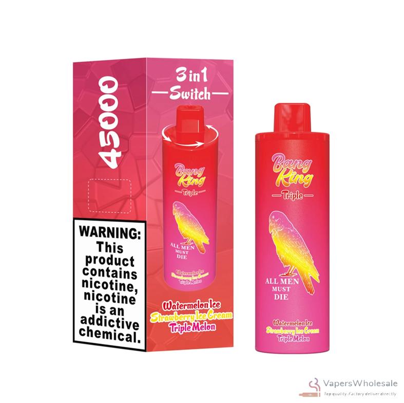 Bang King 45000 Puffs Triple Flavors Disposable Vape | Rechargeable & 0-5% Nicotine – Image 3