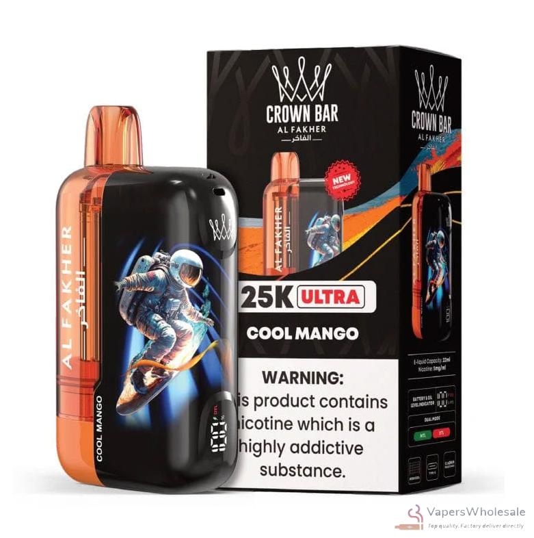 Crown Bar Al Fakher Ultra 25000 Puffs Disposable Vape - 20 Flavors - Imagem 6