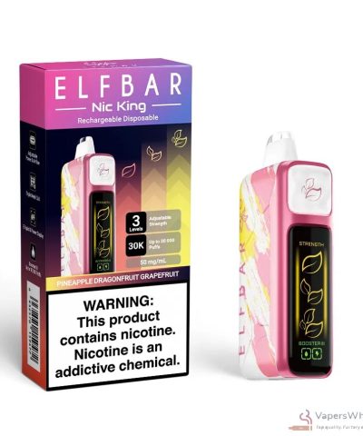 Elf Bar Nic King 30000 Puffs ühekordselt kasutatav Vape | Laetav | 5% Nikotiin