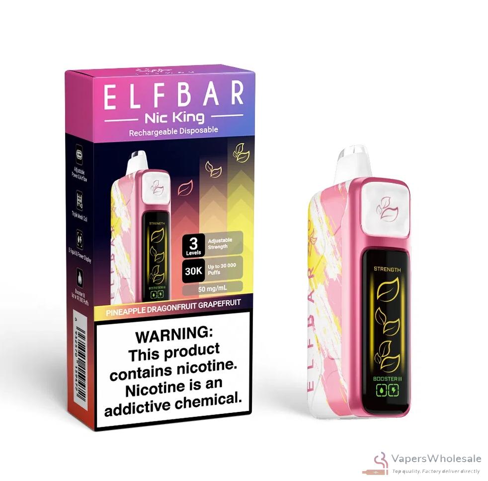 エルフバー ニコキング 30000パフ 使い捨てVAPE|充電式|5% ニコチン