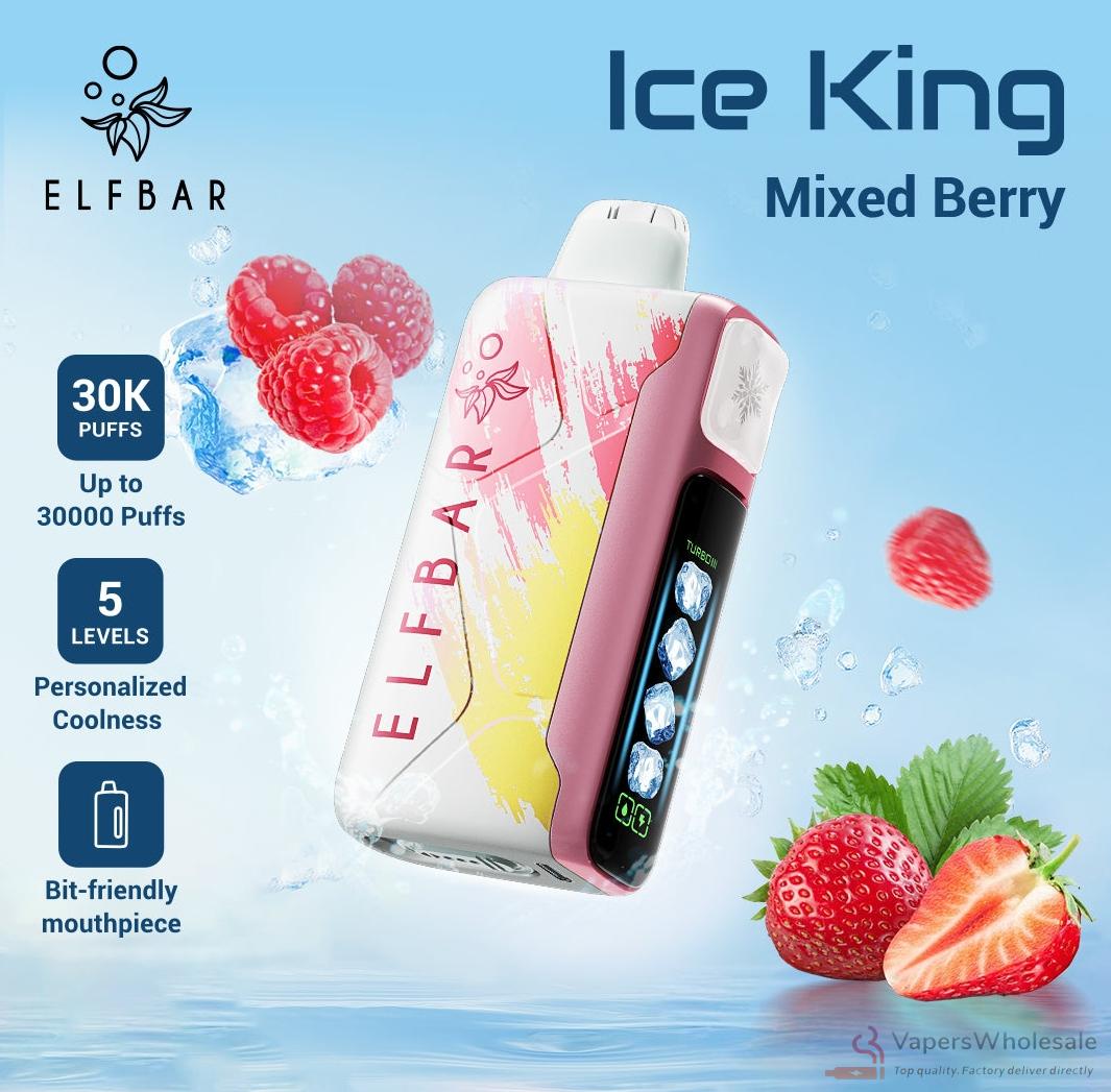 Elfbar Ice King 30000 Disposable Vape - 30K Puffs, Rechargeable, 20ml E-Liquid – Image 4