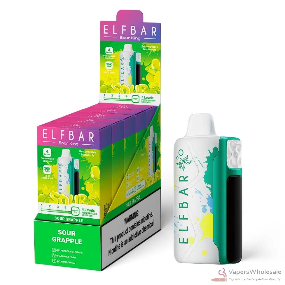 Elfbar Sour King Disposable Vape with 30,000 Puffs & Customizable Sourness - Bild 3
