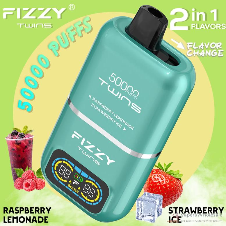 Fizzy 50000 Puffs 2-in-1 Disposable Vape | Dual Flavor Mesh Coil Device – Image 4