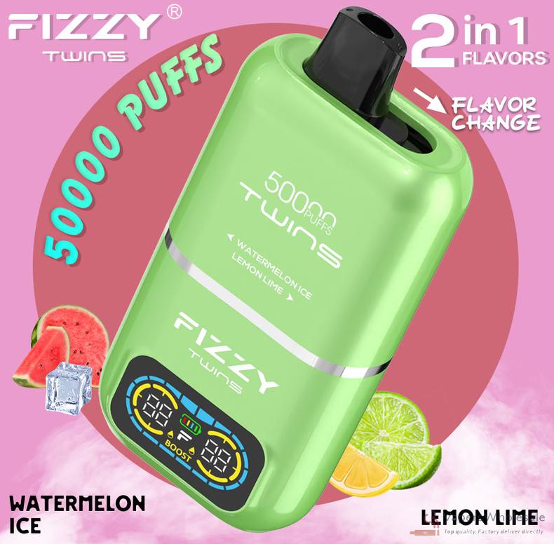 Fizzy 50000 Puffs 2-in-1 Disposable Vape | Dual Flavor Mesh Coil Device – Image 3