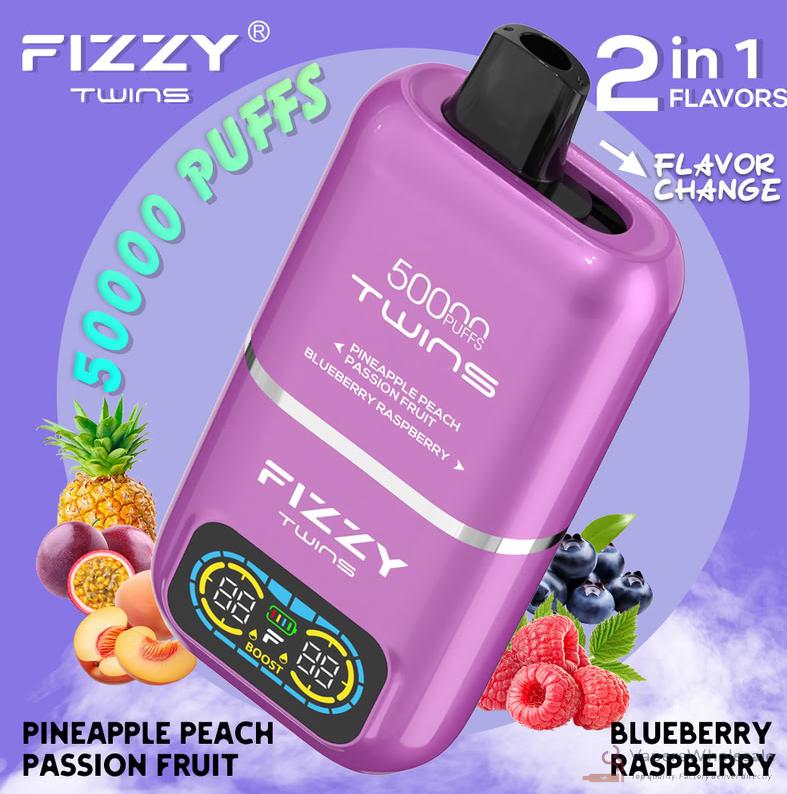 Fizzy 50000 Puffs 2-en-1 Disposable Vape | Dual Flavor Mesh Coil Device