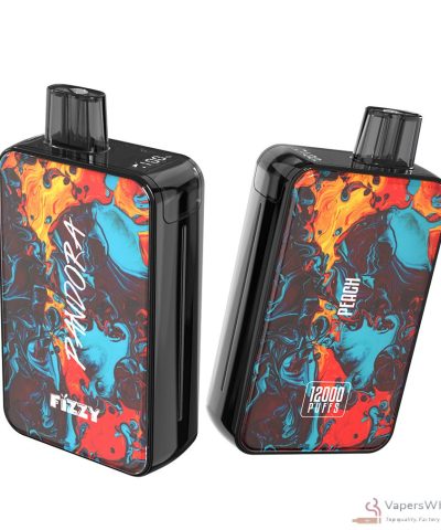 Шипучий одноразовий вейп Pandora 12000 Puffs - перезаряджається, РК-екран, 12 смаків