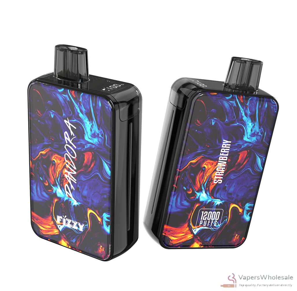 Fizzy Pandora 12000 Puffs Disposable Vape - Rechargeable, LCD Screen, 12 Flavors – Image 2