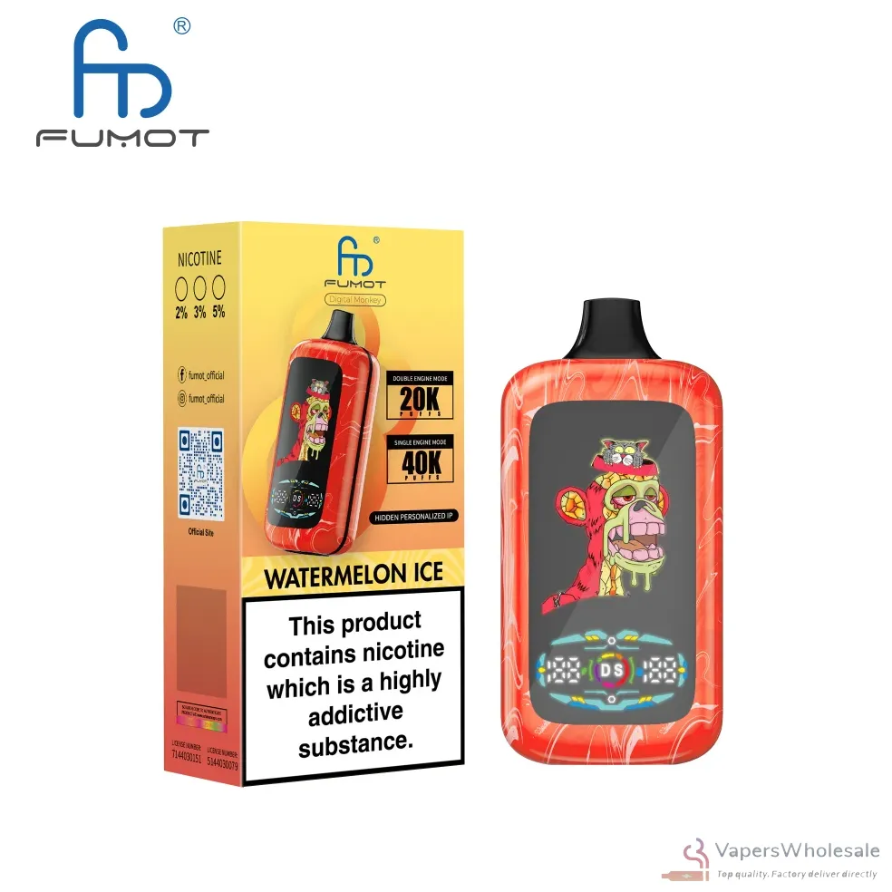 Fumot Digital Monkey Disposable Vape - High Puff Count & Dual Engine - Bild 5