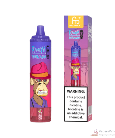 Fumot Tornado 15000 Vape jetable - 15000 bouffées, rechargeable, 59 arômes