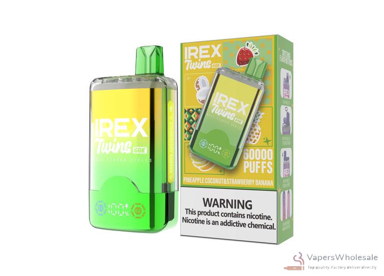 IREX TWINS 60000 Engangs-vape - 40K pust, dobbelt tank 5% nikotin