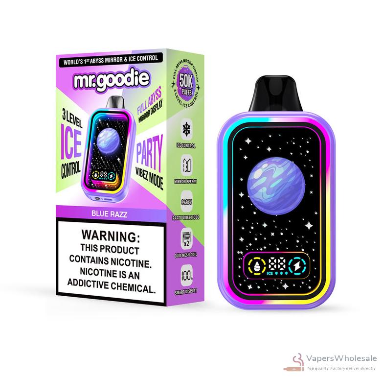 Mr.Goodie Abyss Mirror Vape - 50,000 Puffs with Adjustable Ice Levels & Mirror Display – Image 2