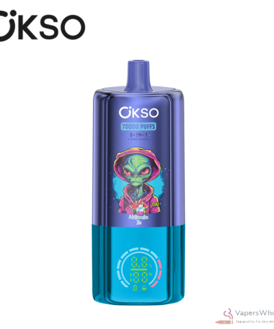 OKSO 3in1 70000 Puffs Vape Descartável - Bobinas de Malha Tripla, 48mL E-Liquid