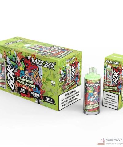 Vape descartável Razz Bar 60K Puffs | 60.000 Puffs e 16 sabores