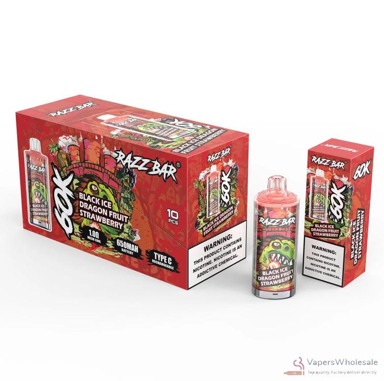 Razz Bar 60K Puffs Disposable Vape | 60,000 Puffs & 16 Flavors - Imagem 2