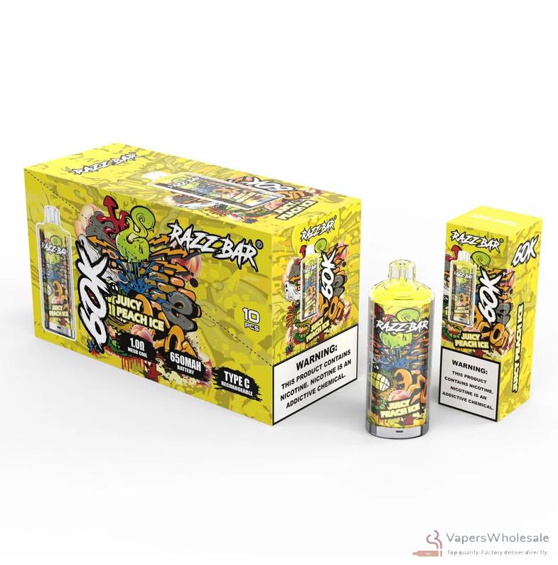 Razz Bar 60K Puffs Disposable Vape | 60,000 Puffs & 16 Flavors - Imagem 4