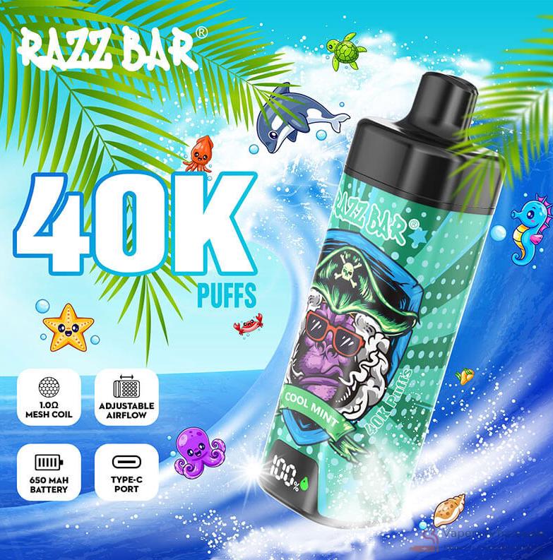 Razz Bar NEW 40000 Puffs Disposable Vape | LED Display | 16 Flavors - 画像4