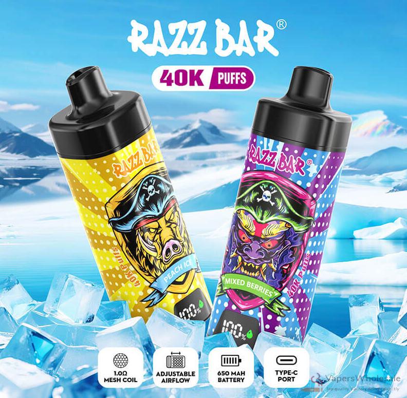 Razz Bar NEW 40000 Puffs Disposable Vape | LED Display | 16 Flavors - 画像5