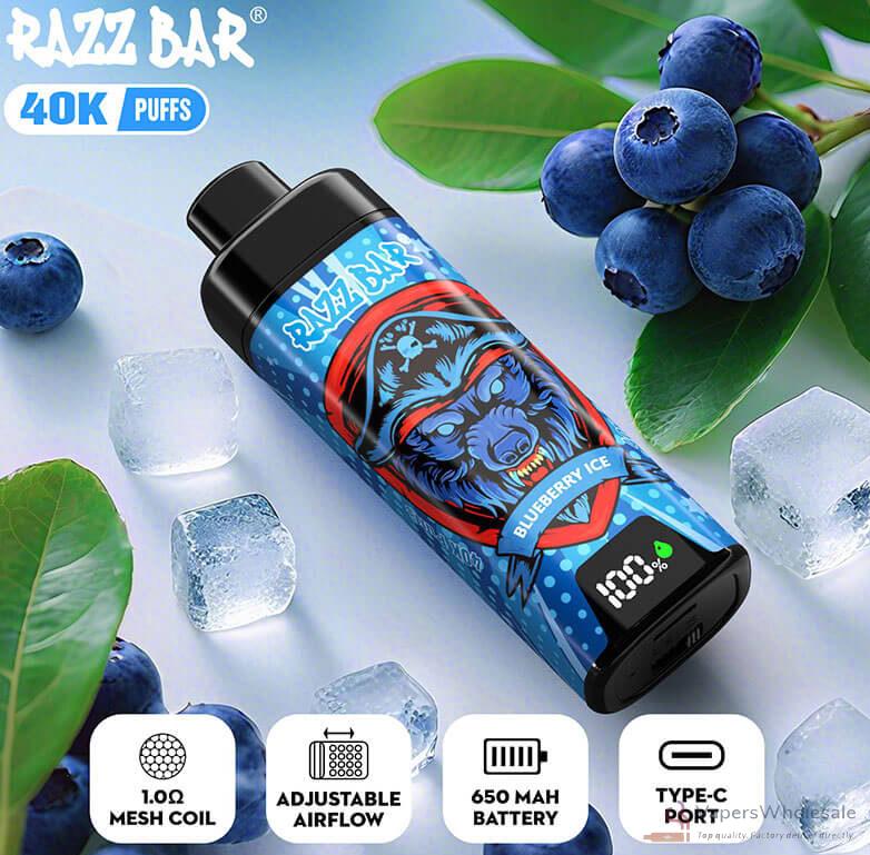 Razz Bar NEW 40000 Puffs Disposable Vape | LED Display | 16 Flavors - 画像3