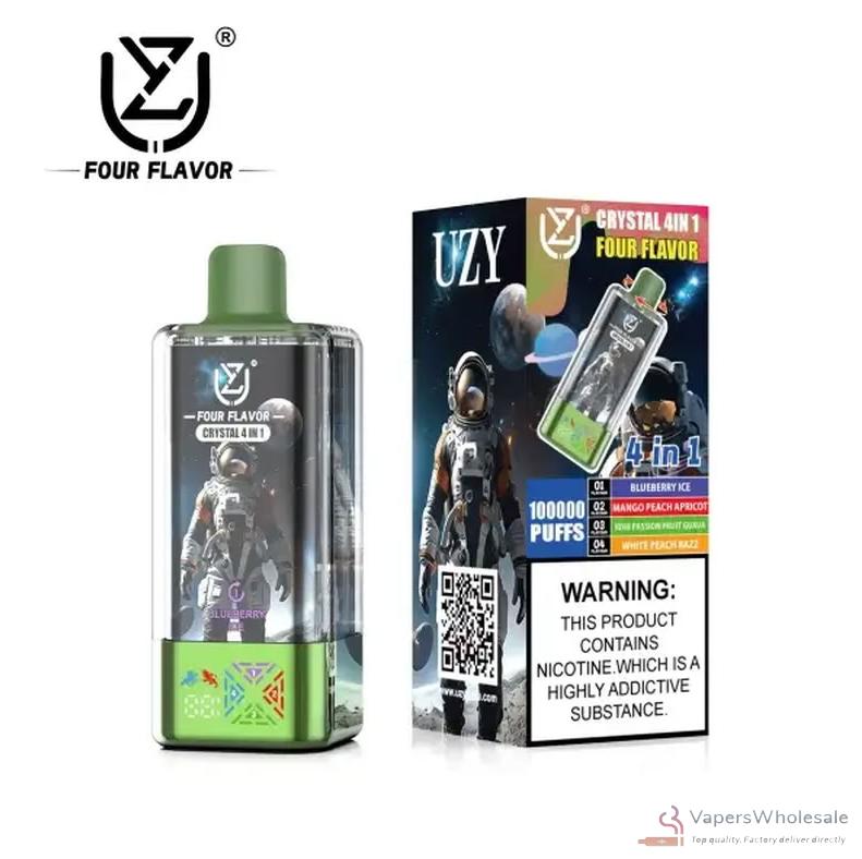 UZY Crystal 4 in 1 Disposable Vape - Quad Flavor, 100000 Puffs, Premium Vaping – Bild 3