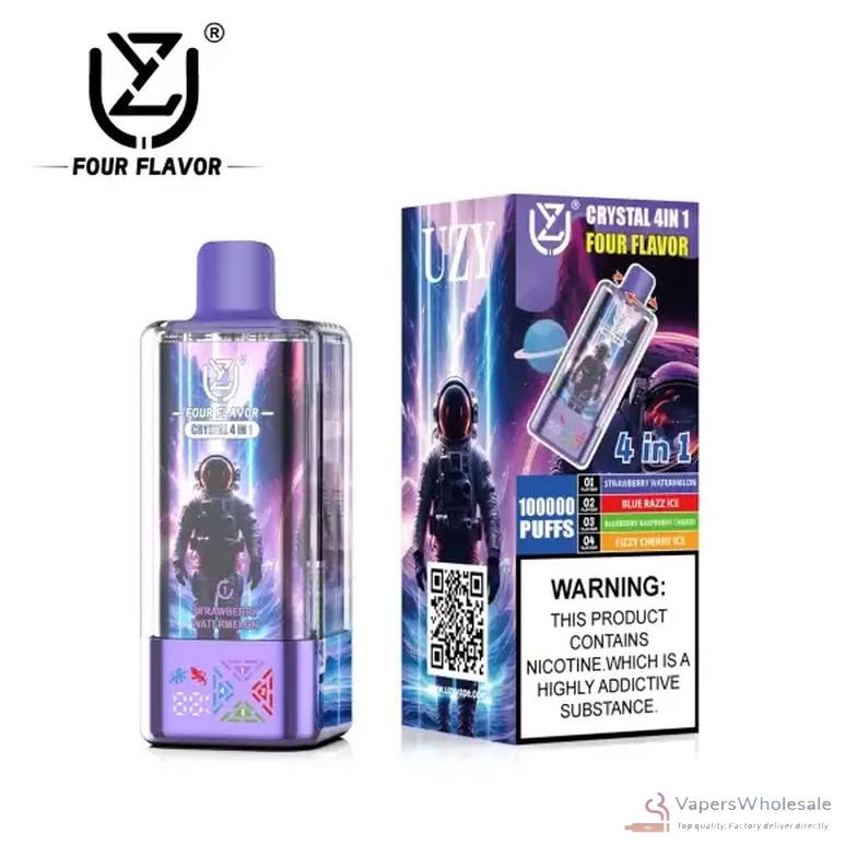 UZY Crystal 4 in 1 Disposable Vape - Quad Flavor, 100000 Puffs, Premium Vaping – Bild 4