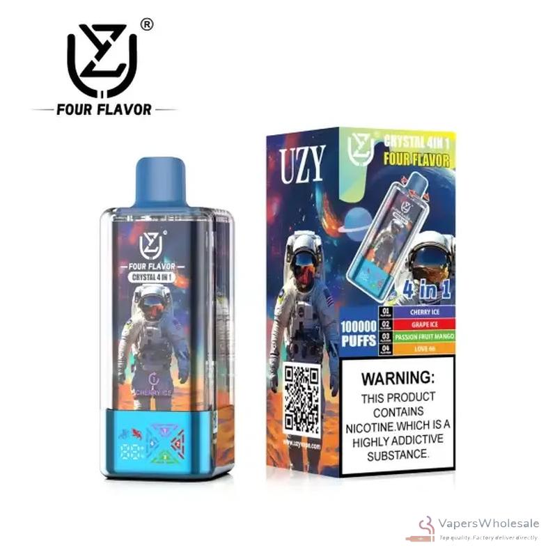 UZY Crystal 4 in 1 Disposable Vape - Quad Flavor, 100000 Puffs, Premium Vaping – Bild 5