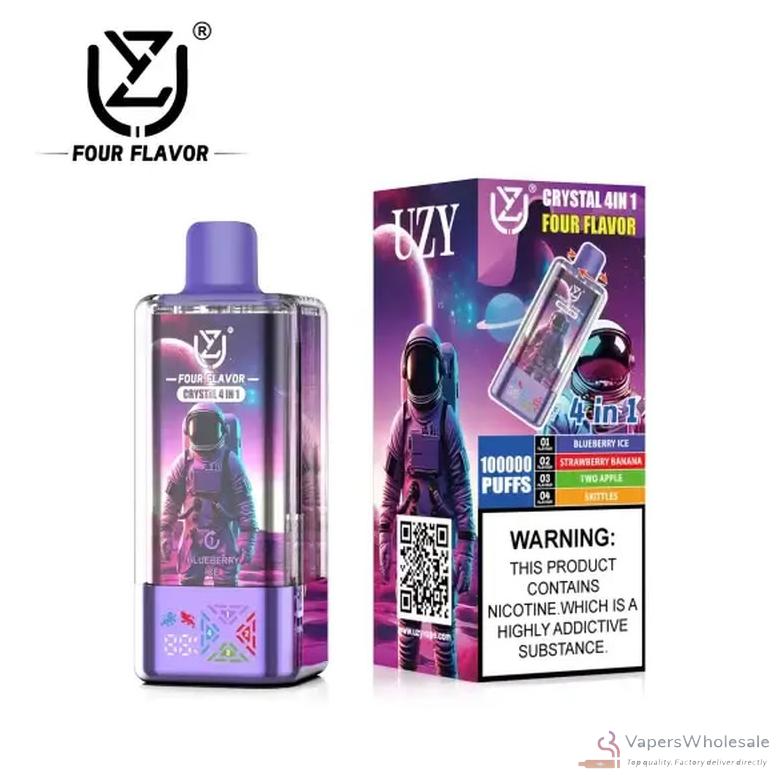 UZY Crystal 4 in 1 Disposable Vape - Quad Flavor, 100000 Puffs, Premium Vaping – Bild 2
