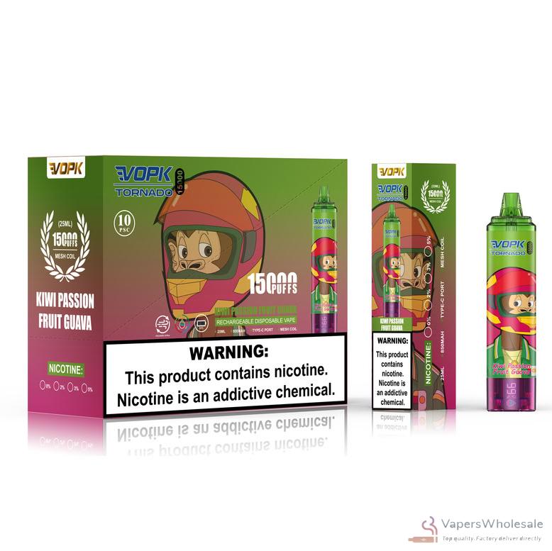 VOPK Tornado 15000 Disposable Vape Pen - 15000 Puffs, 25ml, Adjustable Airflow - Bild 4