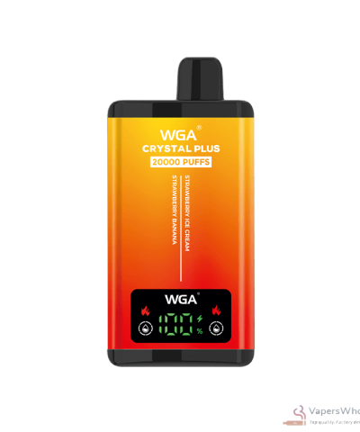 Wga Crystal Plus 20000 Vape jetable - Réservoirs à double saveur, chargement Type-C