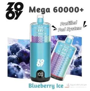 Kit Vape descartável ZOOY MEGA 60000: Cápsula pré-cheia com baforadas longas