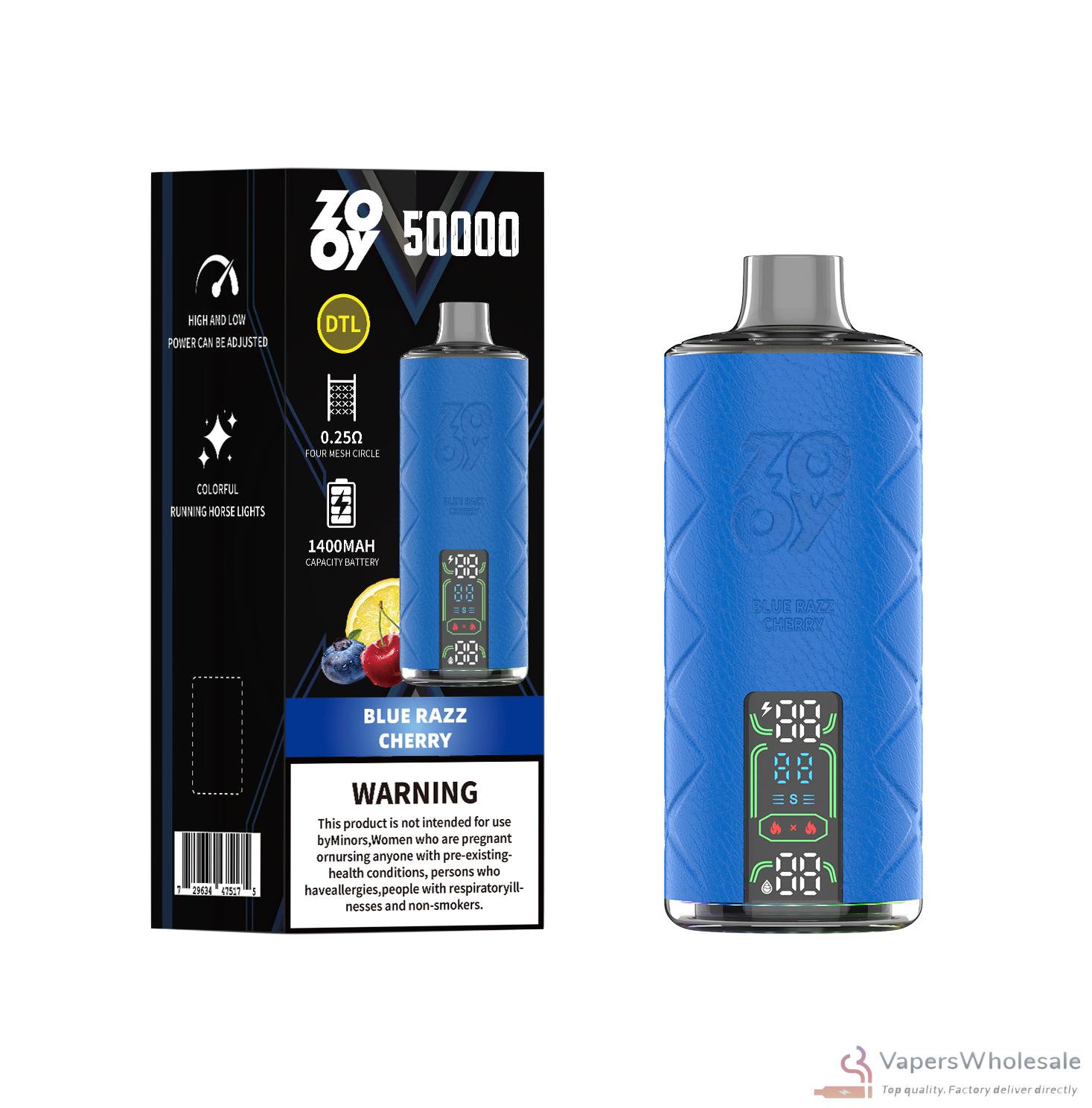 Zooy Shisha 50000 Disposable Vape - 50K Puffs, Rechargeable, Adjustable Airflow - Image 3