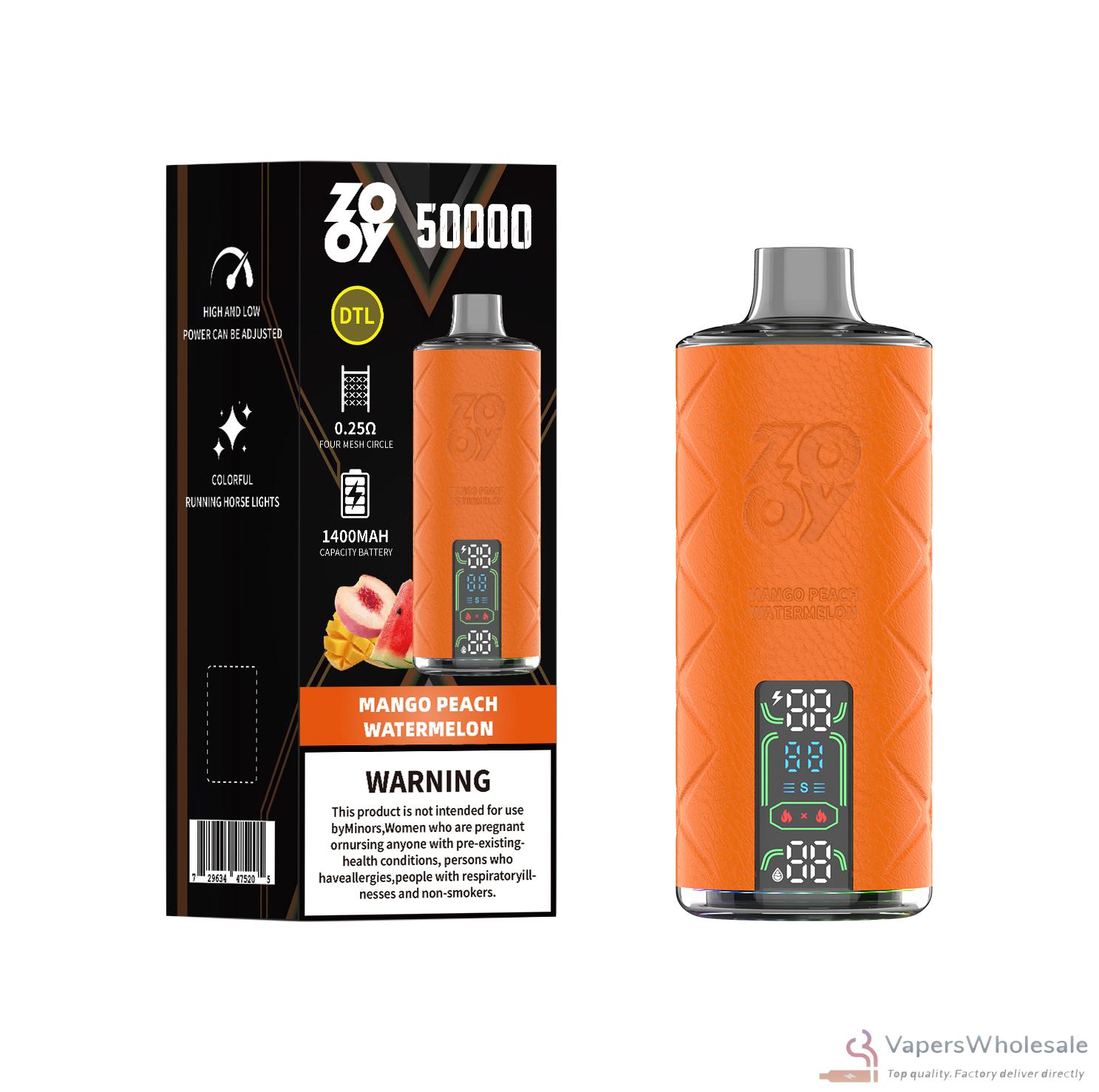 Zooy Shisha 50000 Disposable Vape - 50K Puffs, Rechargeable, Adjustable Airflow - Image 4